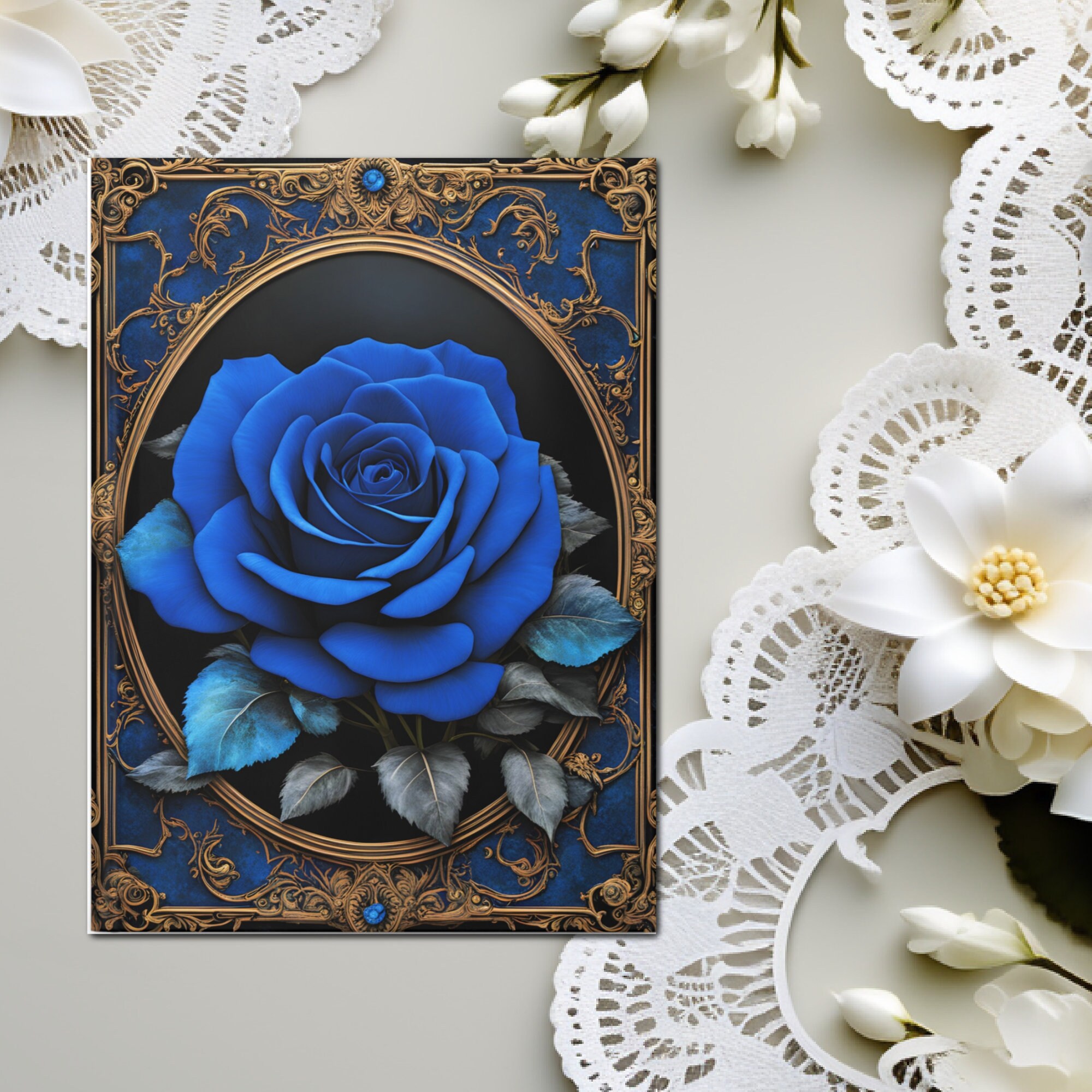 Blue rose journal - Etsy 日本