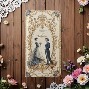 Jane Austen telefoonhoesje portemonnee aangepast Pride And Prejudice boek minnaar cadeau flip hoesje kaart hoesje past iphone 16 15 14 Galaxy S22 en meer