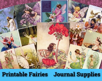 Vintage Fee druckbare Junk Journal Versorgung Ephemera Collage Scrapbook Karte Versorgung Digitale Bilder Ephemera Zahl Papier