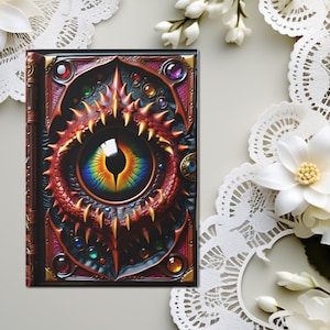 Dragons Eye Hardcover Journal Personalized Faux Tooled Leather Witchy Notebook Manifestation Book Of Shadows Spell Book
