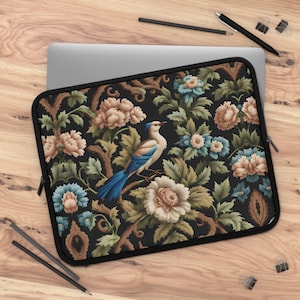William Morris Inspired Laptop Case Sleeve Cottagecore Bird In Forest Forestcore Art Nouveau Sleeve 13 15 17 Inches Ipad Air Macbook