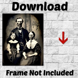 Creepy Family Photo Vintage Scary Printable Horror Wall Art Print ...