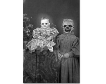 Weird Creepy Photo Printable Halloween Costume Horror Wall Art Print ...