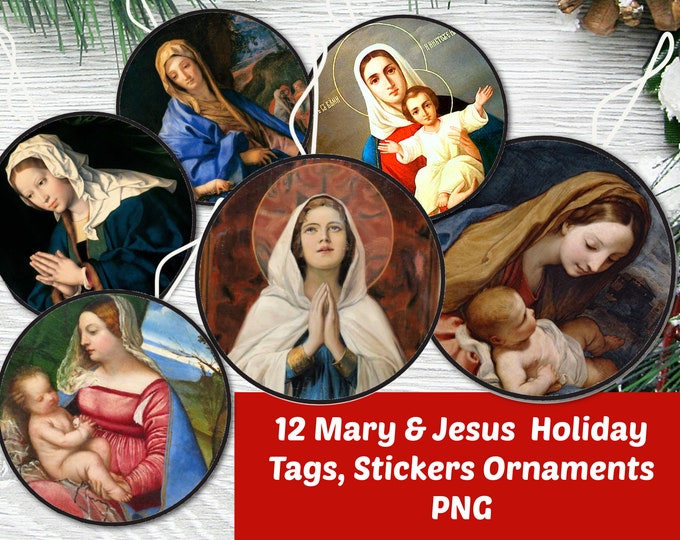 Beautiful Madonna and Child Doilie Images: Rich and Colorful - Etsy
