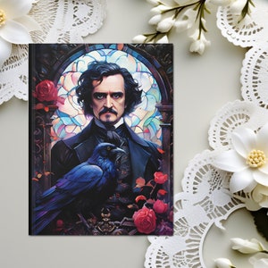 Raven Hardcover Notebook Personalized Edgar Allan Poe Journal Notebook Gothic Roses Manifestation Book Spell Book Custom Dark Academia