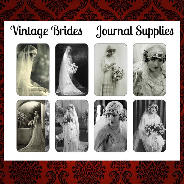Vintage Printable Photo Bride Weddings Cabinet Post Card Junk Journal Supply Digital Images Ephemera Antique Picture Paper