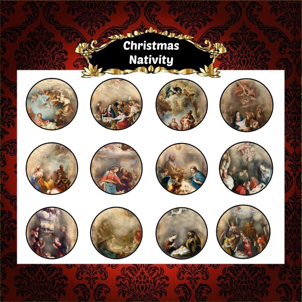 Nativity Ornaments Printable - Etsy