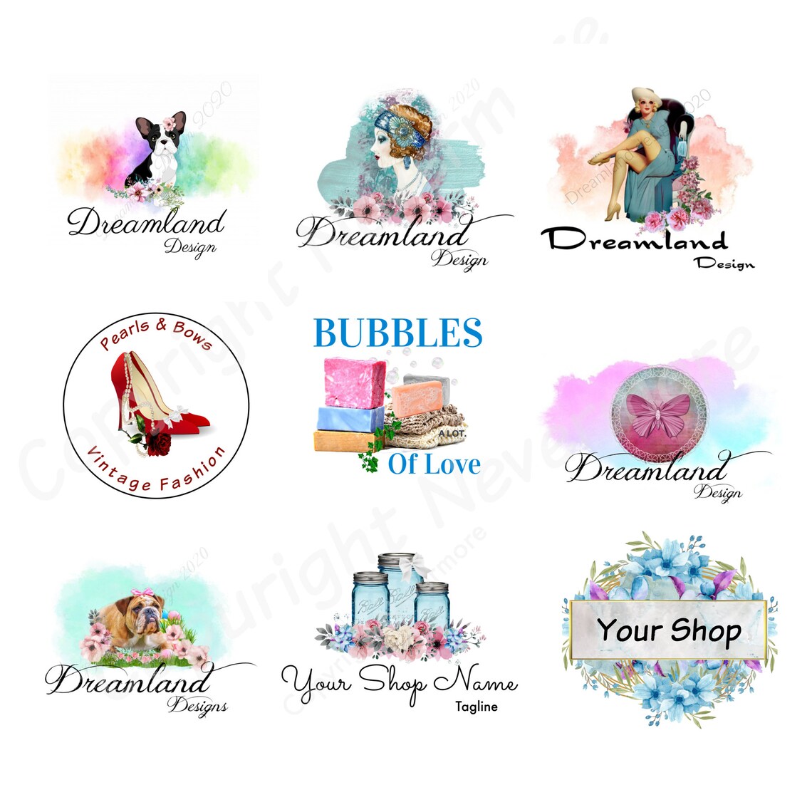 Custom Logo Design Etsy Shop Branding Kit Cover Banner Icon | Etsy
