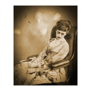 Portrait Victorian Photo Printable Horror Spiritual Wall Art Vintage Halloween Altered Post Mortem Creepy Woman Ghost Instant Download
