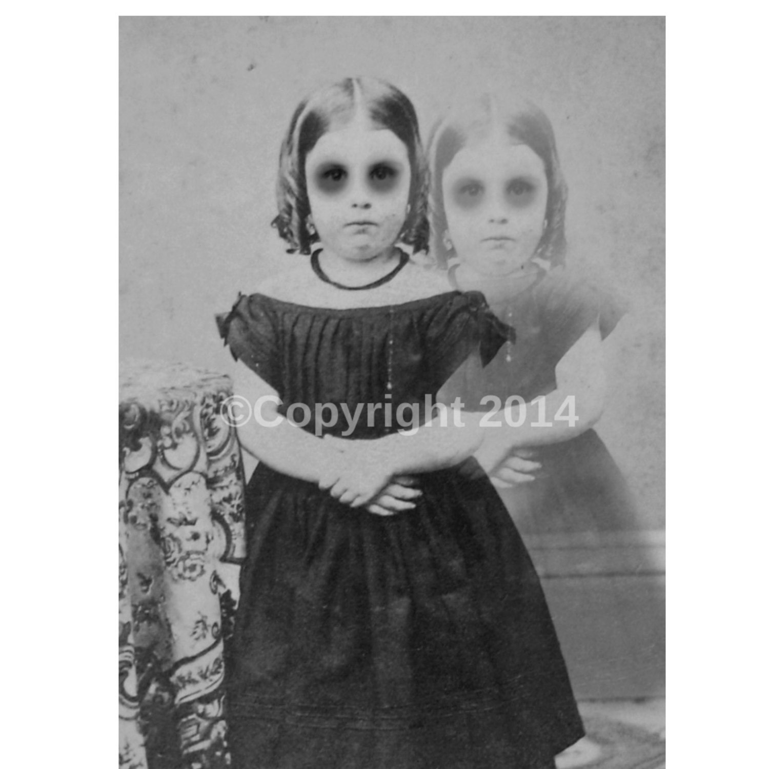 Ghost Girl Photo Victorian Vintage Altered Art Halloween Etsy