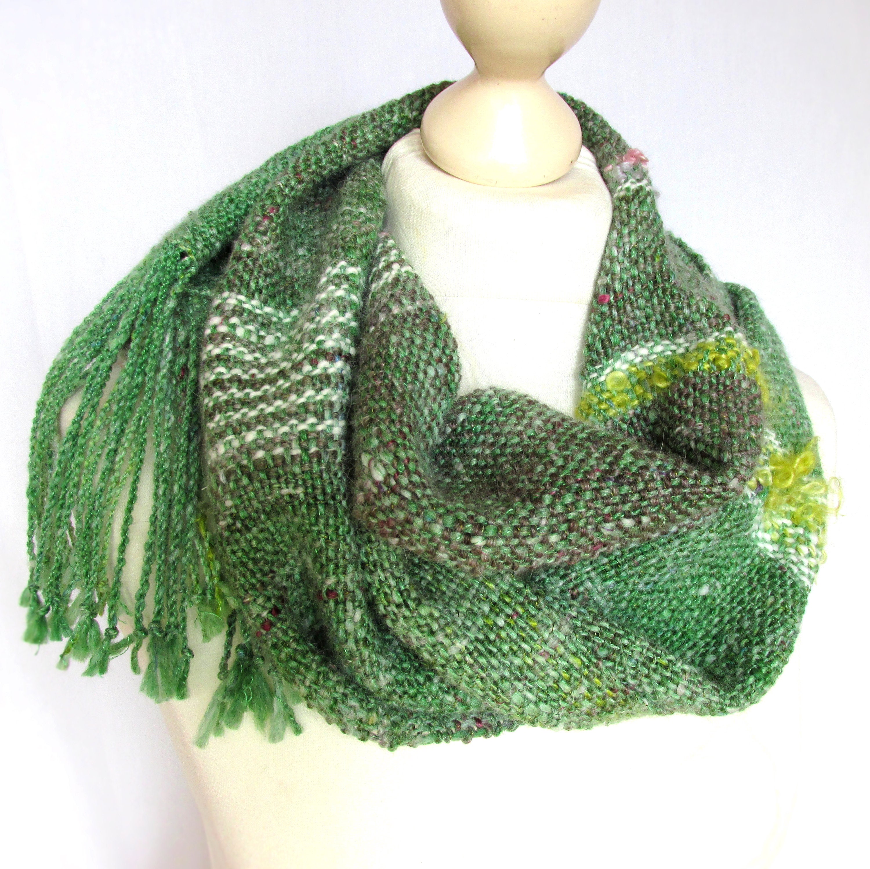 Handwoven Scarf for Women Handspun 50% Angora Bunny Wool / - Etsy
