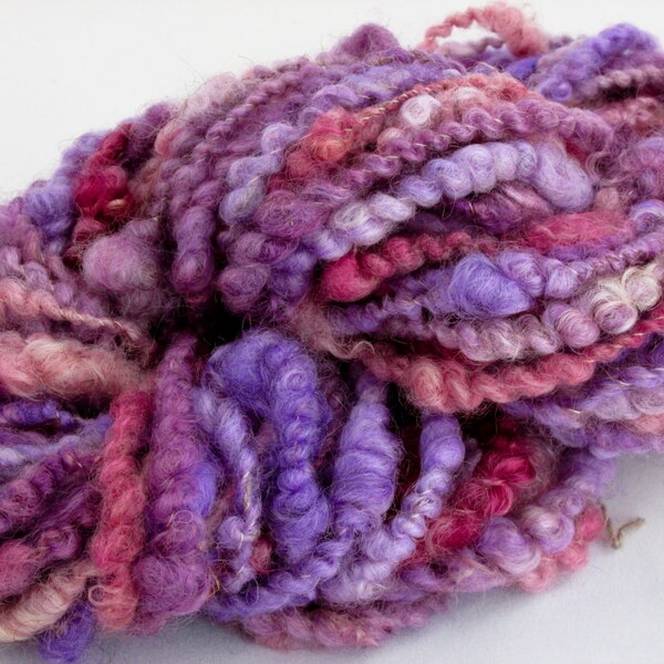 Lockspun Art Yarn,Tailspun Soft Woll,Hand Spun Hand Dyed Wool Locks 56g (1,97OZ)