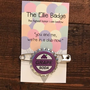 Option 1: Single Ellie Badge Grape Soda Pin Inspired by Disney-Pixar's Up!