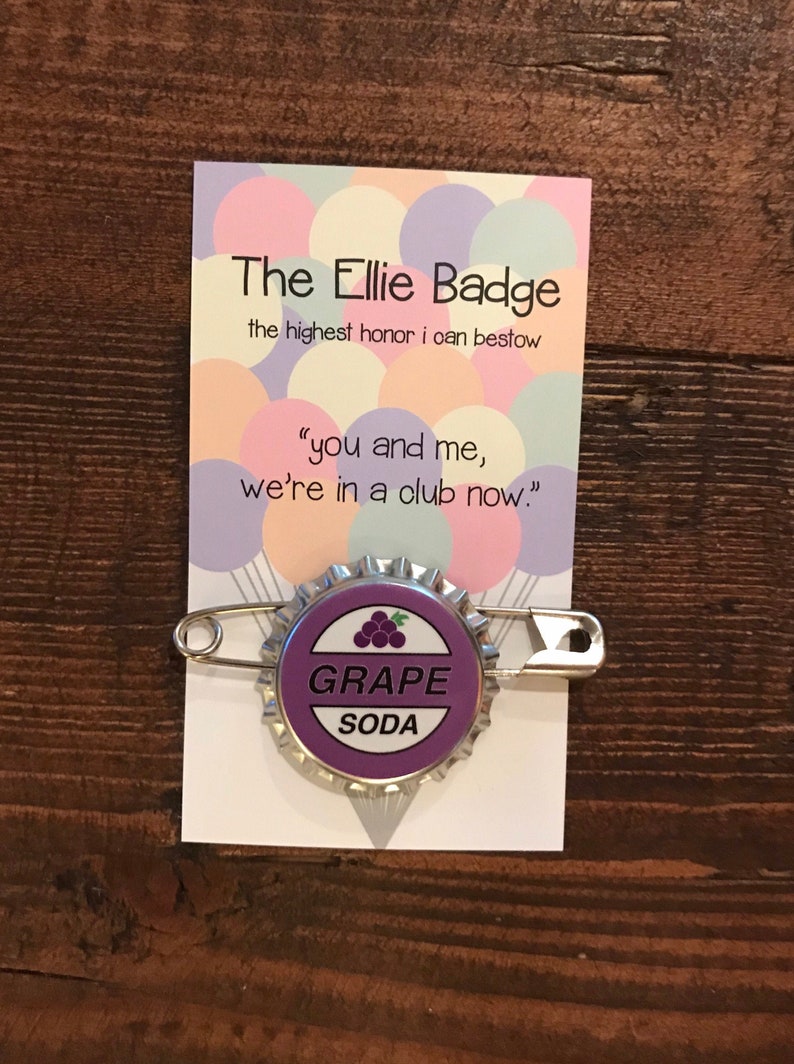 Option 1: Single Ellie Badge Grape Soda Pin Inspired by Disney-Pixar's Up! 