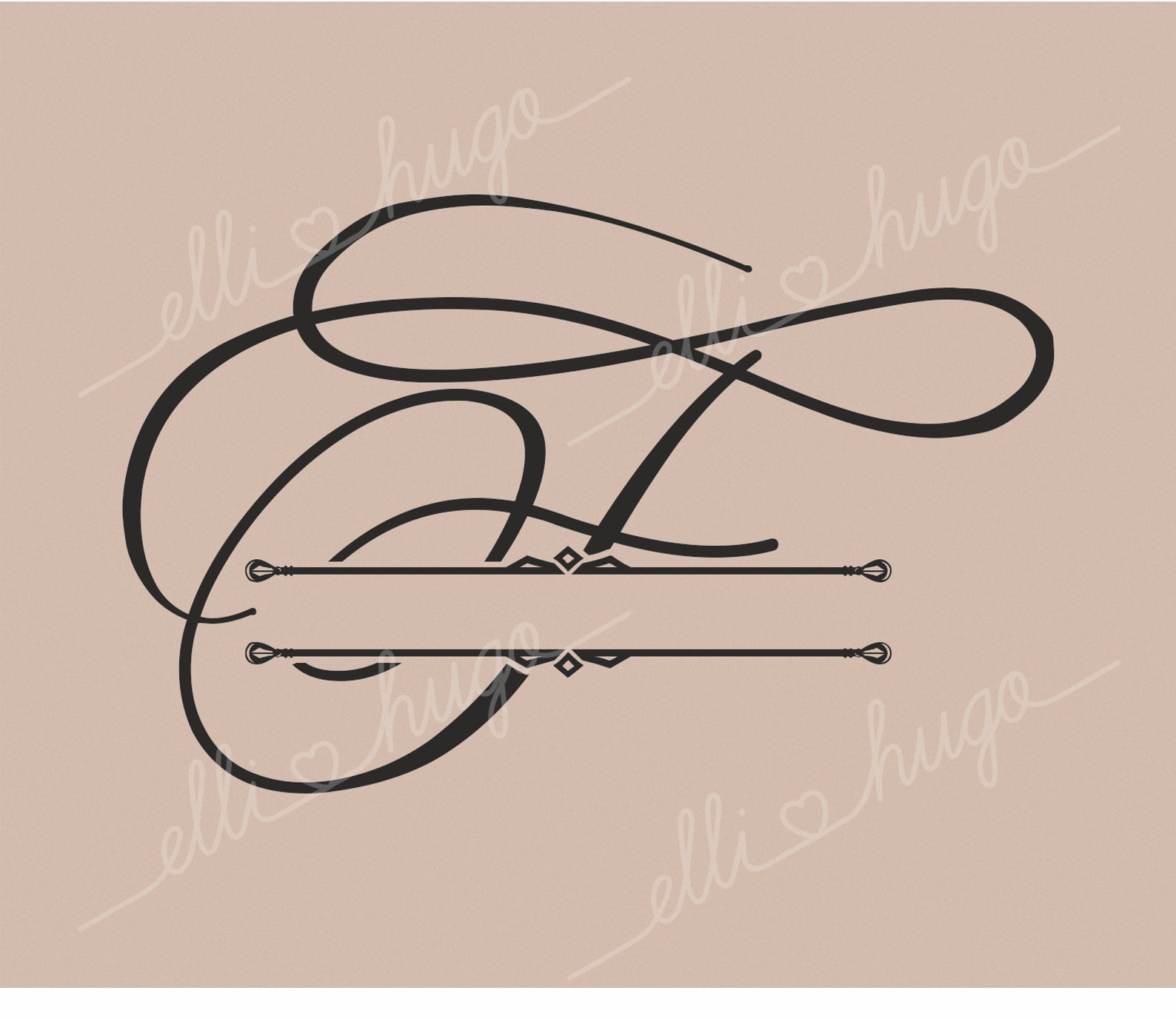 Split Monogram SVG, Split Letter SVG, Split Calligraphy Alphabet ...