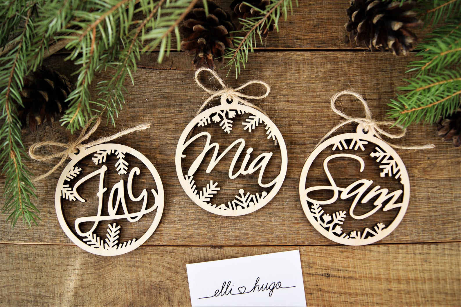 Personalized Wooden Christmas Tree Ornament With Name - Etsy