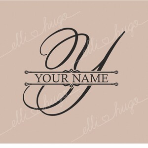 Split Monogram SVG, Split Letter SVG, Split Calligraphy Alphabet ...