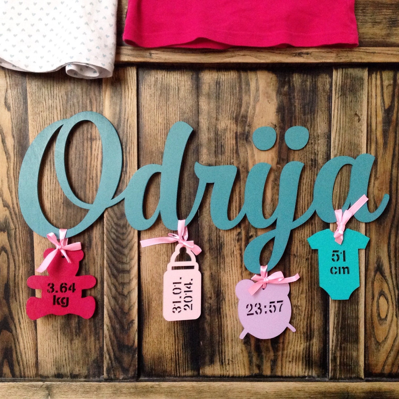 Baby name wall decor Etsy