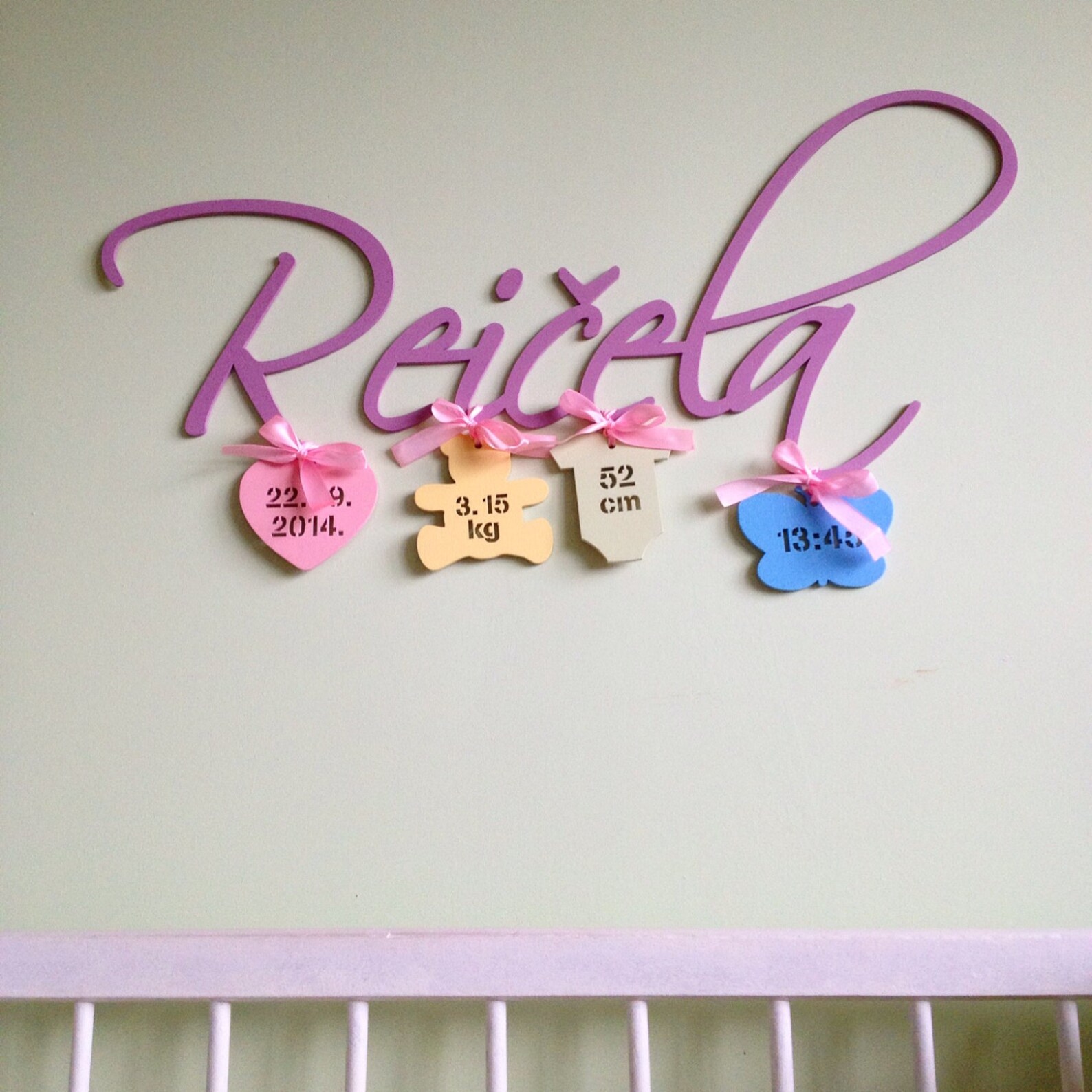 Baby name wall decor Etsy