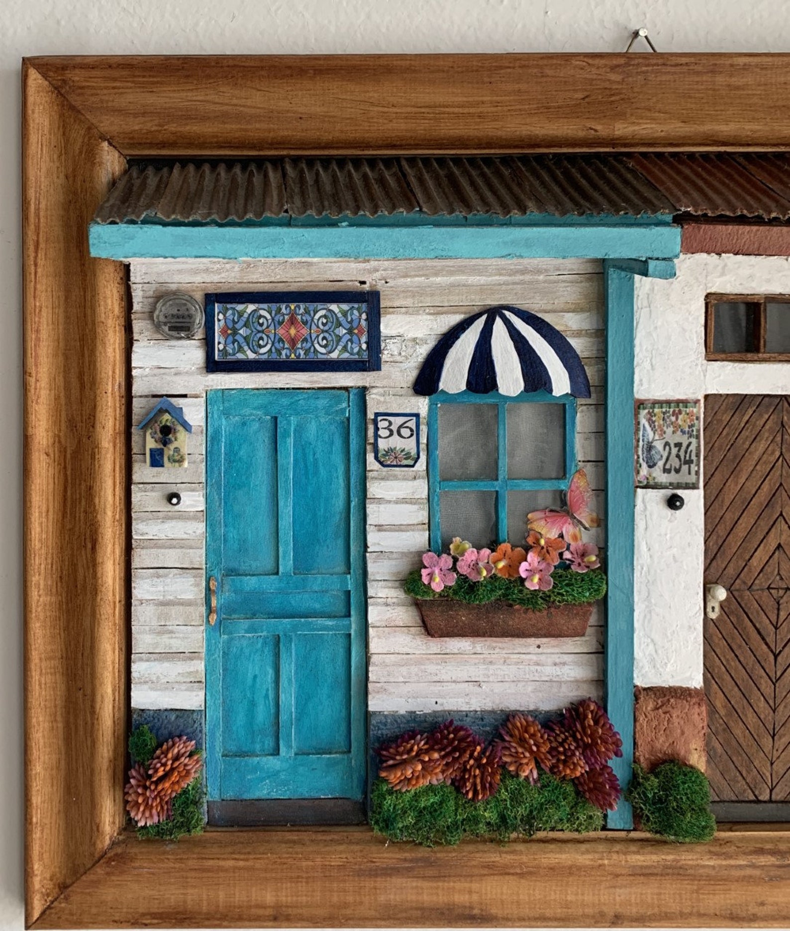 The House . Framed Fine Art. 3 D Art Work .Original Mixed Etsy