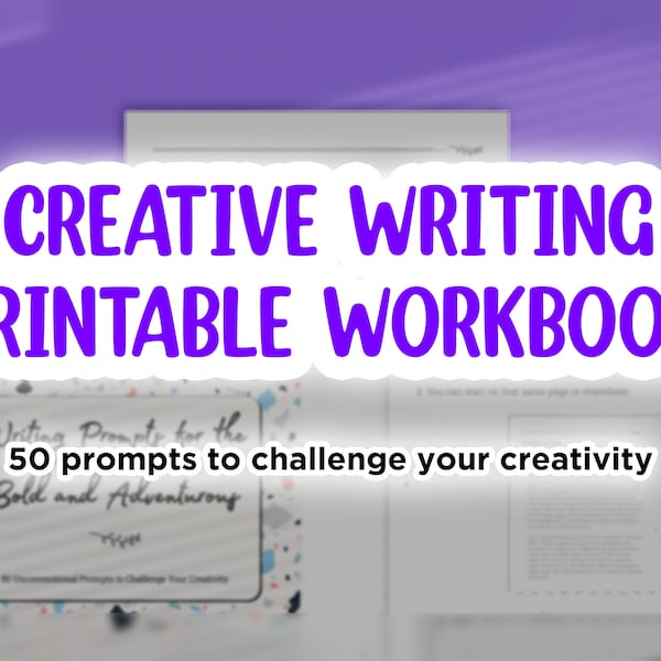 Writing Prompts for the Bold and Adventurous - Printable Creative Writing Workbook