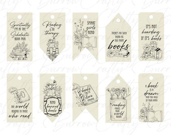 Gift Tags for Book Girlies | Printable | Typography