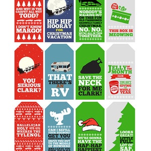 Christmas Vacation Quote Gift Tags | Printable | Typography