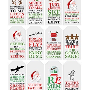The Santa Clause Quote Gift Tags | Printable | Typography