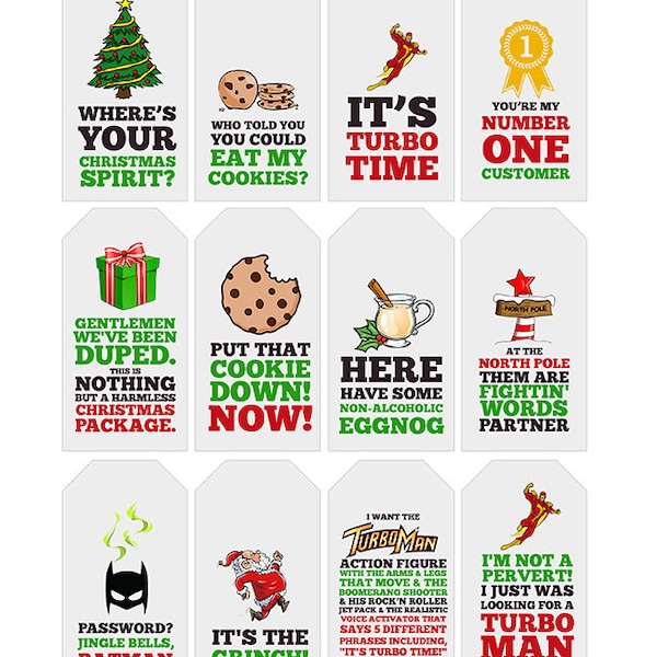 Jingle All The Way Quote Gift Tags | Printable | Typography