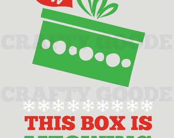This Box is Meowing - Christmas Vacation Sign | 16x20