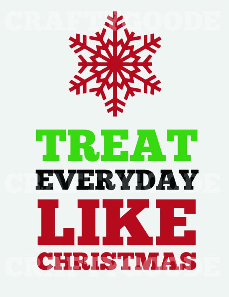 Treat Everyday Like Christmas Sign 8.5x11  Etsy