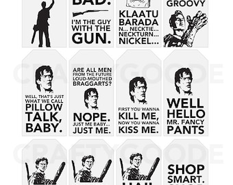 Army of Darkness Quote Gift Tags | Printable | Typography