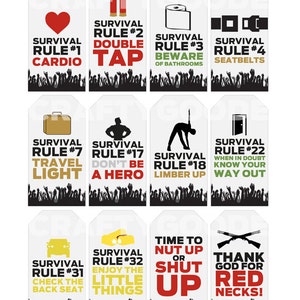 Zombieland Quote Gift Tags | Printable | Typography