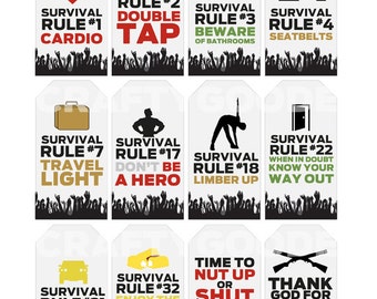 Zombieland Quote Gift Tags | Printable | Typography