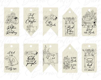 Gift Tags for Book Girlies | Printable | Typography