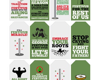 Festivus Quote Gift Tags | Printable | Typography