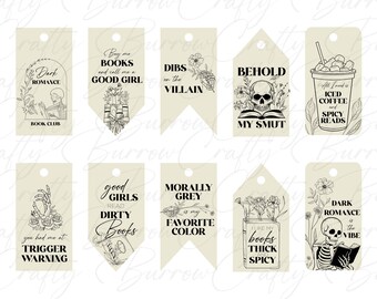 Gift Tags for Dark Romance Girlies | Printable | Typography