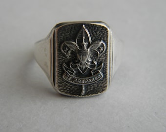 1930s Boy Eagle Scouts of America Sterling Silver & Enamel