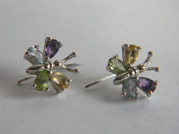 Ross Simons Multi-Gemstone Butterfly Necklace and… - image 3