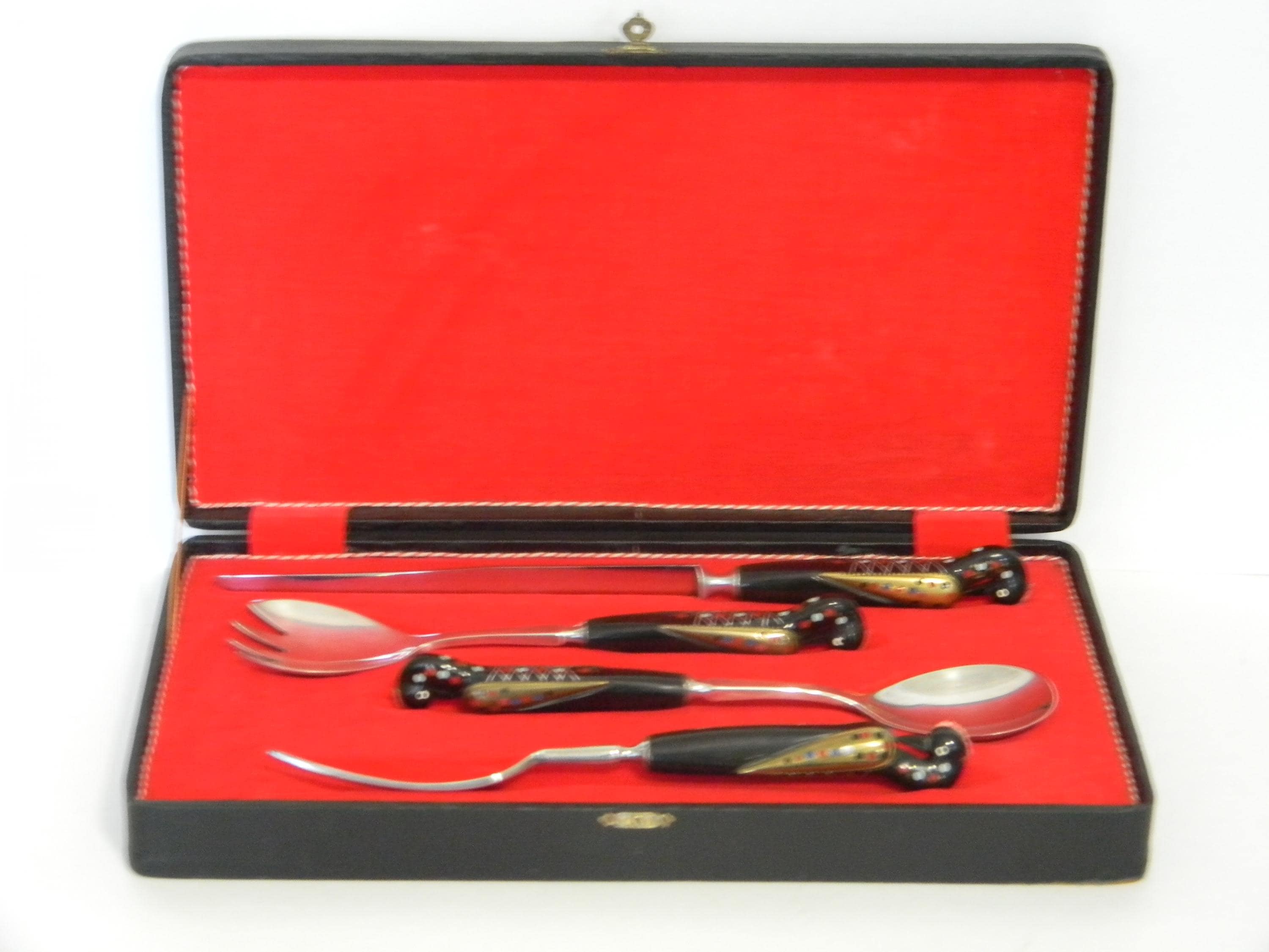 【Harts The Silversmiths】 ファルコンのティーセット 3点 Vintage 1970s S&A Haddad Jezzine Lebanon Firebird Phoenix 4 Piece