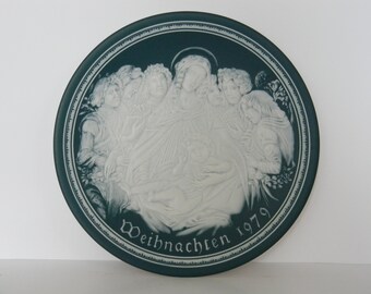 Villeroy und Boch Mettlach Weihnachtsteller, 1979; Weibnachten; Mutter mit Kind Mutter mit Kind