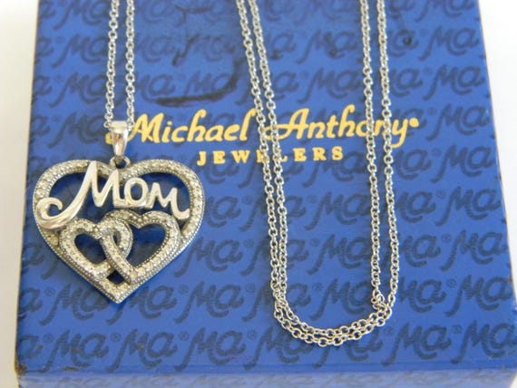 Michael Anthony Diamond Interlocking Heart "Mom" … - image 1