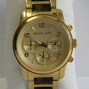 Michael Kors Tan Tortoise Shell Cream Watch Michael Kors Jet Set Tortoise Shell Ladies Watch MK5038  main image 4