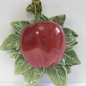 Vintage 1950-tals McCoy Art Pottery RED APPLE Köksväggficka