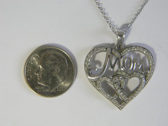 Michael Anthony Diamond Interlocking Heart "Mom" … - image 3