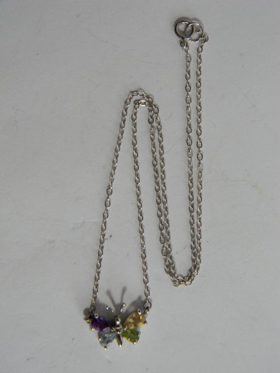 Ross Simons Multi-Gemstone Butterfly Necklace and… - image 7