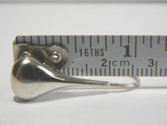 Puffy Teardrop Dangle Earrings Solid 925 Sterling… - image 2