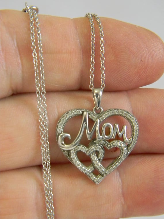 Michael Anthony Diamond Interlocking Heart "Mom" … - image 6