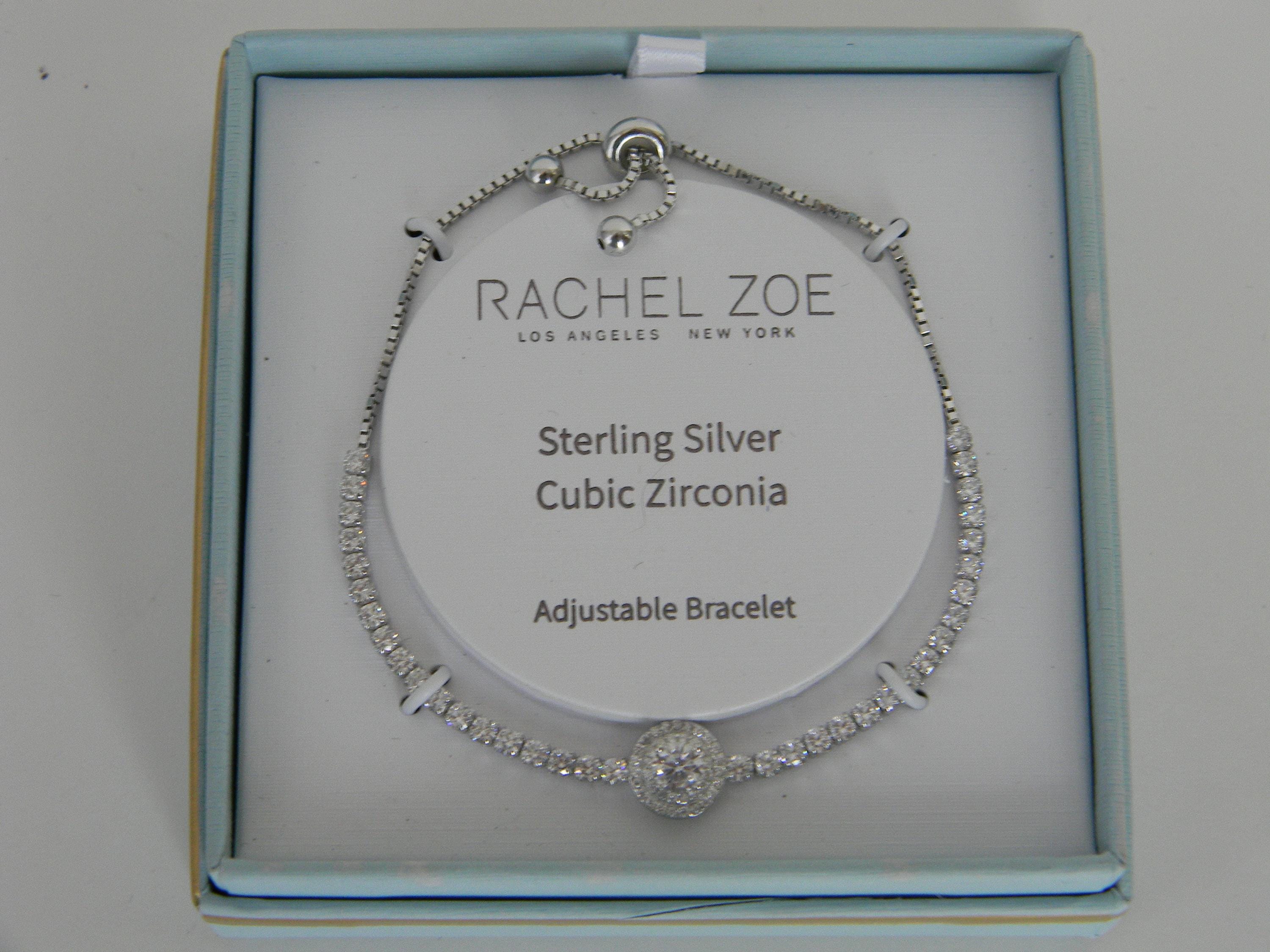 Rachel Zoe Slider Bracelet Sterling Silver 925 Cubic Zirconia