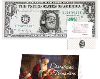 Official Santa Claus 1.0 Bill Twinkle in His Eye. Real USD. Bankable & Spendable.. Perfect Stocking Stuffer and Letter From Santa